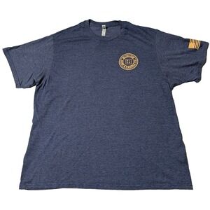 BLUELINE SURF &‎ PADDLE CO Men 2XL Blue Heather Double-Sided T-Shirt MADE IN USA